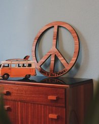 Drevený PEACE/drevo - odkaz budúcnosti